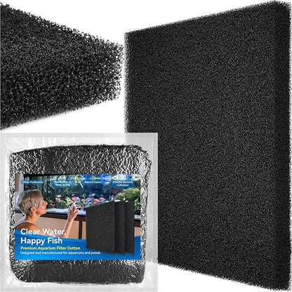 Borlech Aquarium Bio Filter Sponge Pad - Cut-to-Size Aquarium Filter Media for Fish Tank, Pond, Sump - Mechanical & Biological Filtration (18.5"x18.5"x1.6", 20PPI, 1 Pack)