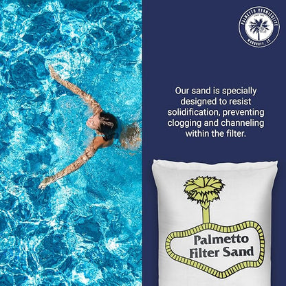 Palmetto 2 Pack Pool Filter Sand, Clean and Clear Water, Natural Sand for Residential and Commercial Pool Sand Filter Pumps, 50 Pound