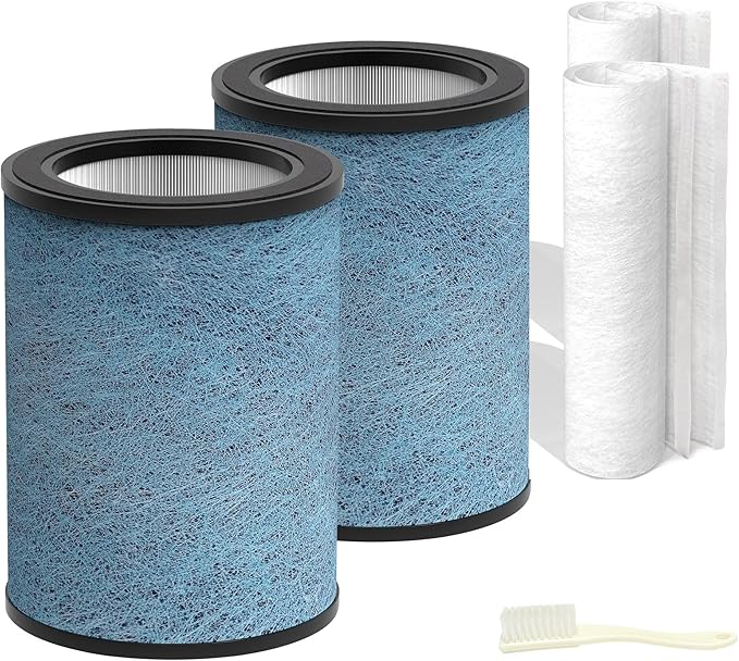 HP301 Neverchange Replacement Filter Compatible with Shark HP301 HP302 NeverChange Air Purifier MAX, 4-in-1 H13 True HEPA Filter HE3FKPET