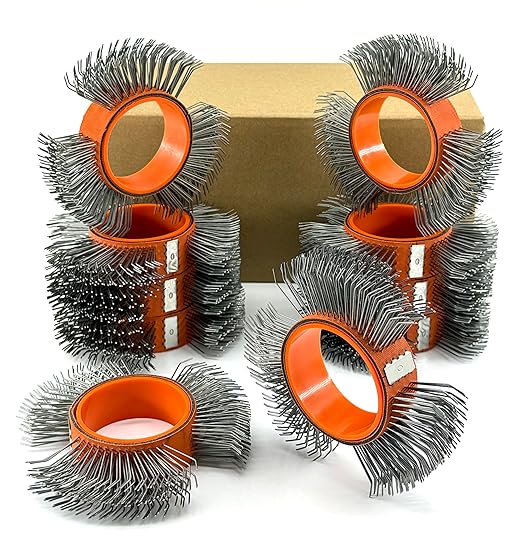 10PCS, Abrasive Carbon Steel Belt/Replacement Coarse Wire Wheel/Rust Removal/Metal Blaster Clearing/Bristle blasting for Efficient Surface Preparation (0.7mm Carbon Spring Steel, A Box with Ten Belts)