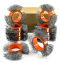 10PCS, Abrasive Carbon Steel Belt/Replacement Coarse Wire Wheel/Rust Removal/Metal Blaster Clearing/Bristle blasting for Efficient Surface Preparation (0.7mm Carbon Spring Steel, A Box with Ten Belts)