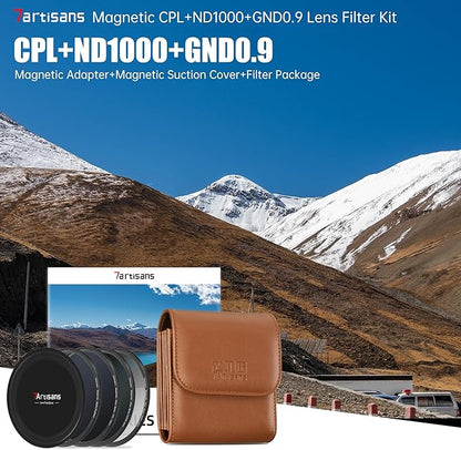 7artisans Nano Magnetic Filter UV Filter ND Light Reduction Filter/CPL Polarization Filter/GND Gradient Filter/Black Mist 1/4 Portrait Photography Filter Suitable for Lens(77mm 3-in-1 Set)