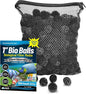 Aquatic Experts 1" Small Bio Balls for Aquariums & Small Ponds – Biological Filter Media for Canister Filters, Sumps & Wet/Dry Systems, Made in USA (250 Count + 10" x 12" Mesh Bag)