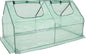 Sunnydaze Outdoor Portable Mini Cloche Greenhouse with 2 Zipper Doors - Green