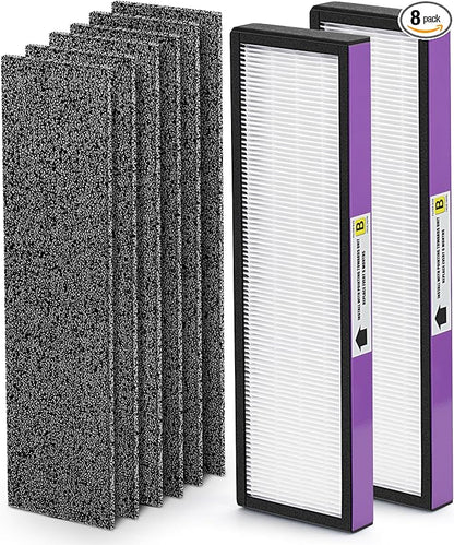FLT4850PT HEPA Filter B Replacement Compatible with Guardian Technologies Filter B for Models AC4850PT, AC4825, AC4300BPTCA, CDAP4500BCA, AC4820, AC4900 and More, 2x H13 HEPA + 6x Pre-Filters