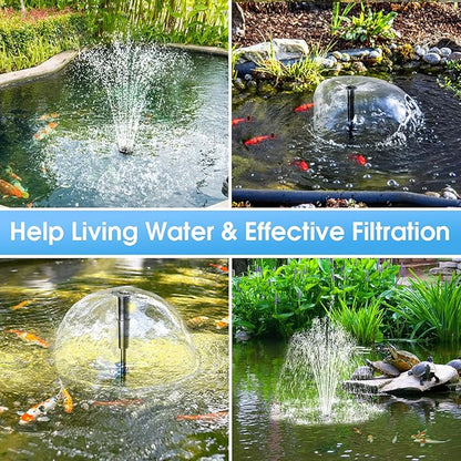 POPOSOAP Pond Filter with Pump Fountain Kits Built-in UV Clarifier, 660GPH/40W Pond Filters for Outdoor Ponds Clearing, Garden Fish Tank, Aquarium, and Add Water Features