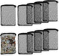10Pcs Media Bags for Aquarium Fine Mesh Bag Aquarium Filter Media Bags with Plastic Zipper Suitable for Activated Carbon, Filter Stones, Ceramic Rings（Black）