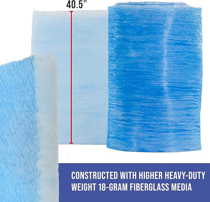 Master Airbrush Elite Paint Spray Booth Exhaust Filter Roll 40.5" x 300' - 18 Gram Heavy-Duty Fiberglass Paint Arrestor for Filtering Overspray Particles in Auto Body Shops & Refinish Booths