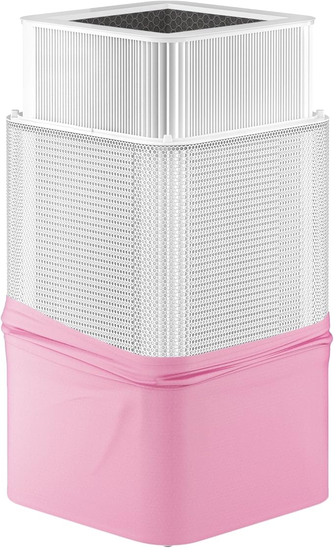BLUEAIR Blue Pure 121 Pre-Filter, Washable Fabric Traps Pollen Pet Hair Dust, Crystal Pink