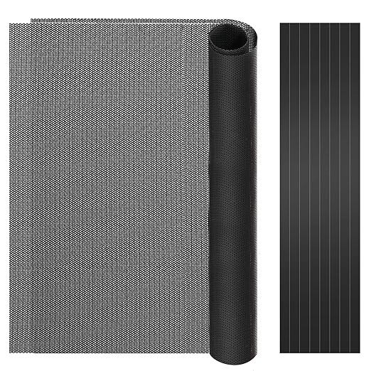MoKo 400x300mm DIY PC Case Dust Mesh Filter, [2 Pack] PVC Dustproof Magnetic Dust Filter Cover, PC Mesh Grill with Magnetic Frame Strip Computer Cooler Fan Dust Filter for Computer PC Case, Black