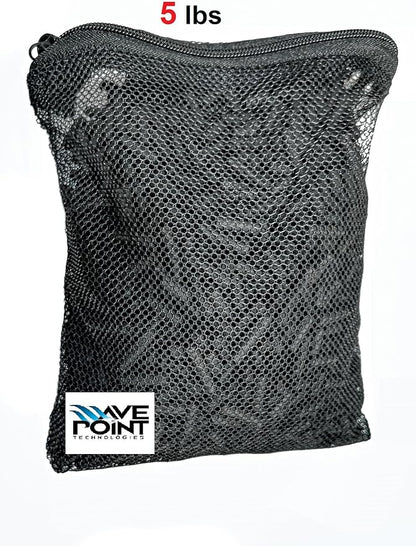 Wave Point Premium Virgin Activated Carbon Charcoal Pellets in Media Bag, 5/10 / 15/20 / 25/40 / 50 Pounds for Aquarium Fish Tank Koi Pond Reef Filter Media - 5 lbs per Bag (50 lbs (10 Bags))