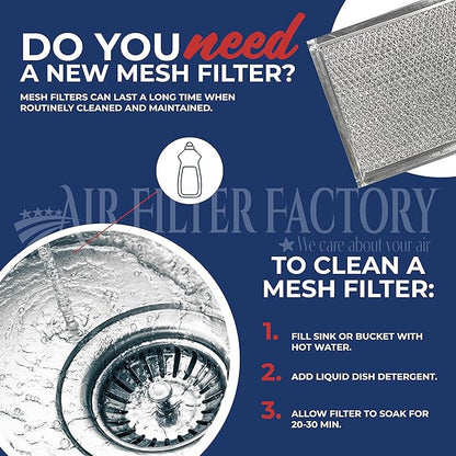 Air Filter Factory Grease Filter PFILB002MRFO Replacement For Sharp Microwave 12-Layer Aluminum Grease Filters 4-Pack