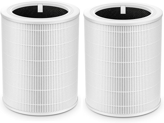 Core 600S-P Pet Replacement Filter Core 600S Filter Compatible with LEVOIT Core 600S & Core 600S-P Air Purifier, Supports Core600S-RF, 2 Pack White
