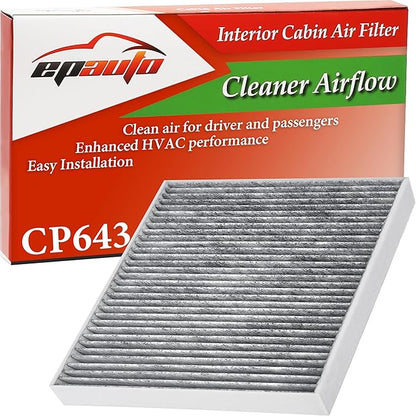 EPAuto CP643 (CF11643) Cabin Air Filter Replacement for Audi A3, Q3, S3, RS3, TT, Volkswagen GTI, Golf, Atlas, Arteon, E-Golf – Fits Select Models 2015–2025