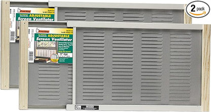 Frost King 2AWS1207 WB Marvin Adjustable Window Screen, 10in High x Fits 21-37in Wide (2 Pack)