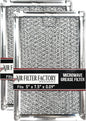 Air Filter Factory Replacement For Frigidaire FGMV174KFA Made In USA 12-Layer Microwave Oven Aluminum Mesh Grease 5.88 x 7.88 x 0.12 Inches Vent Filter 2-Pack