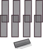 8 Pack Strong Magnetic Floor Vent Cover - PVC Mesh Register for Wall Ceiling Floor Catch Debris Hair Insect (Black, 4 x 12 Inch)