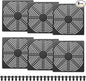 PATIKIL 150mm Fan Filter Grill, 6 Pcs Plastic Ventilation Dustproof Grill Cover Cooling Ventilator with Screws for Industry Workshop Computer Case Refrigerators Air Conditioning, Black
