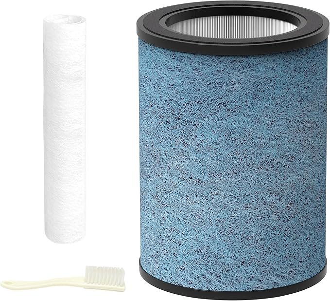 HP302 Replacement Filter Compatible with Shark HP301 HP302 NeverChange Air Purifier MAX Clean Sense HP200 HC502 HP232 AP1000, 3-in-1 HEPA Filter, Part# HE3FKPET 1 Pack