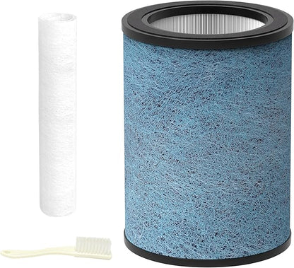 HP302 Replacement Filter Compatible with Shark HP301 HP302 NeverChange Air Purifier MAX Clean Sense HP200 HC502 HP232 AP1000, 3-in-1 HEPA Filter, Part# HE3FKPET 1 Pack