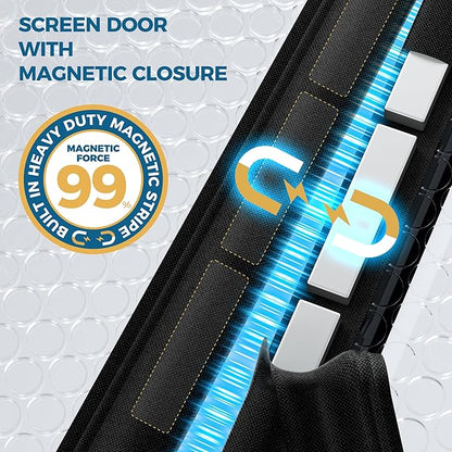 Magnetic Thermal Insulated Door Curtain - Fit Door Size 36x82 Inch Waterproof Bubble Wrap Door Cover Light Filtering Screen Door, Keep Warm in Winter Cool in Summer, Kid & Pet Friendly