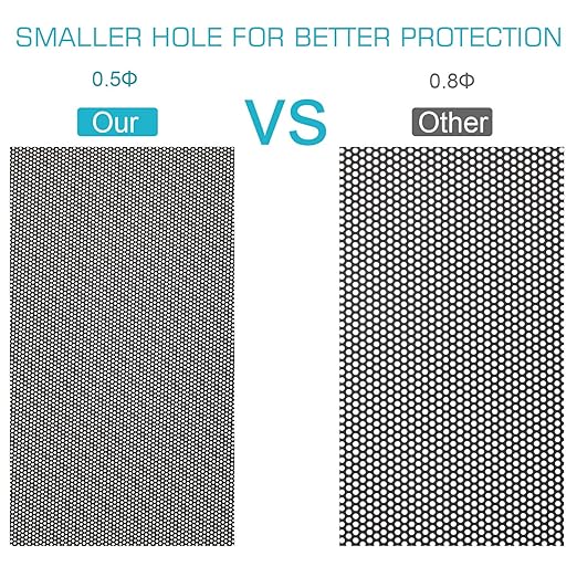 287mm 140mm x 2 PC Fan Dust Mesh Filter 11.3inch x 5.79inch PVC Computer PC Case Dust Proof Filter Cover Magnetic Black 2-Pack