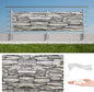 Privacy Fence 2.3' x 23' UV-Resistant Visibility Reduction Patio Privacy Screen, Included Cable Zip Ties for Patio Yard Porch Chain Link Fence Condo, Stone Pattern