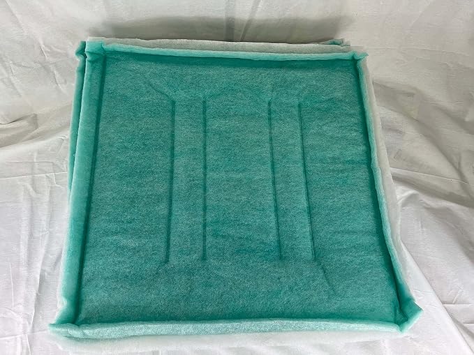 wioboy Paint Spray Booth Intake Filter Pad, 20" x 20" (24/case) Tacky Panel with Internal Wire Frame