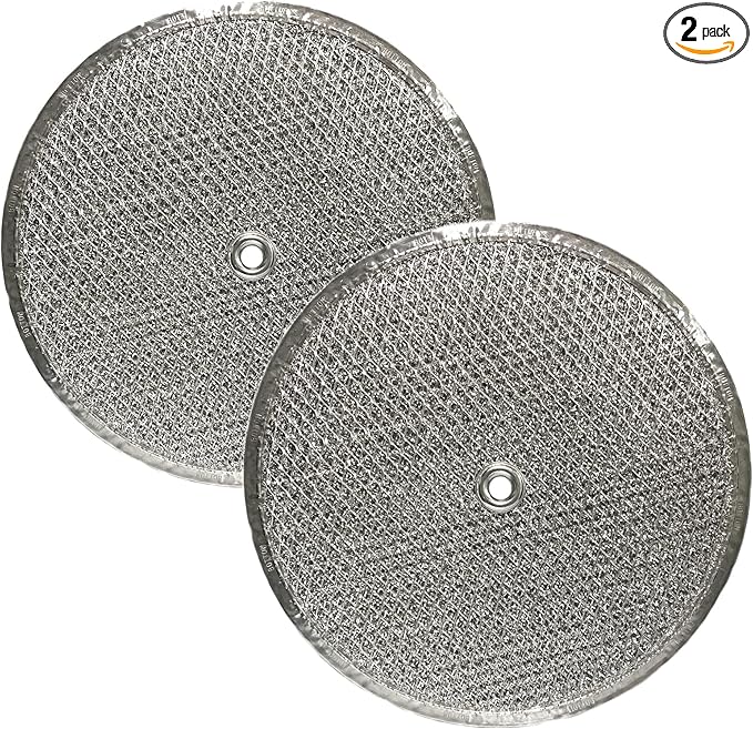 Air Filter Factory 9-1/2 Inches Round x 3/32 With Center Hole Flat Range Hood 12-Layer Aluminum Grease Filter 2-Pack