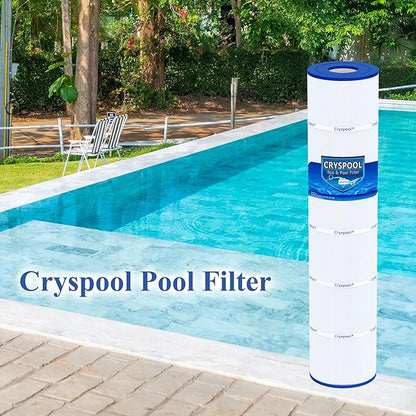 Cryspool® 07112 Filter Compatible with Clean and Clear Plus 520, CCP520, PCC130, R173578, 178585, 817-0143, C-7472, FC-1978, 4×130 Sq. Ft Pool Filter Cartridge, 4 Pack
