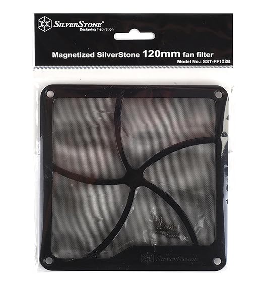 Silverstone Technology SST-FF122B 120mm Ultra Fine Fan Filter with Magnet Cooling 2-Pack