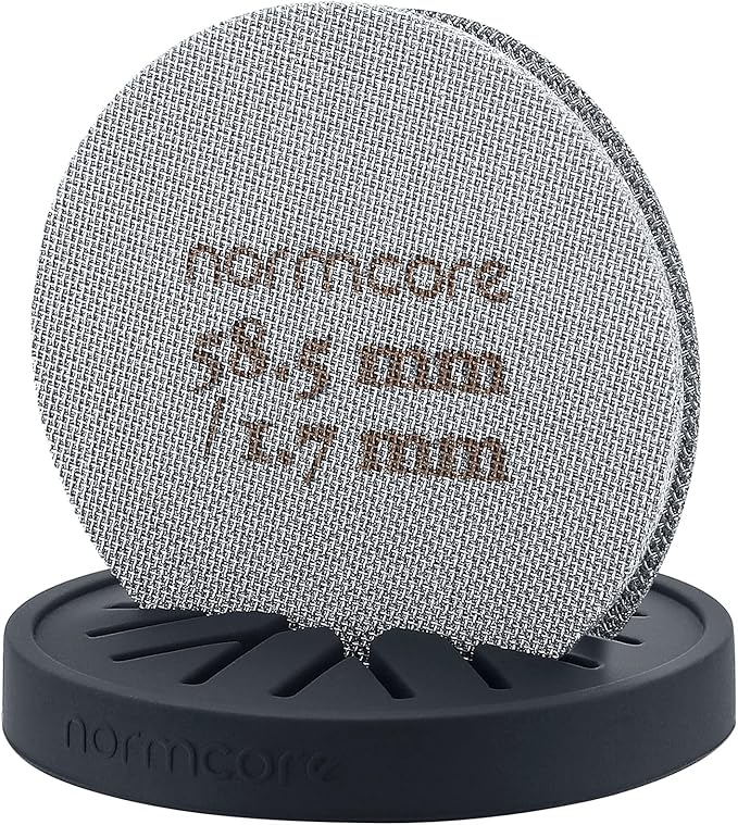 Normcore Puck Screen Stand - Silicone Puck Screen Holder - Compatible with 58.5mm 53.3mm 51mm Reusable Coffee Filters and Espresso Machine Portafilter Basket - Black