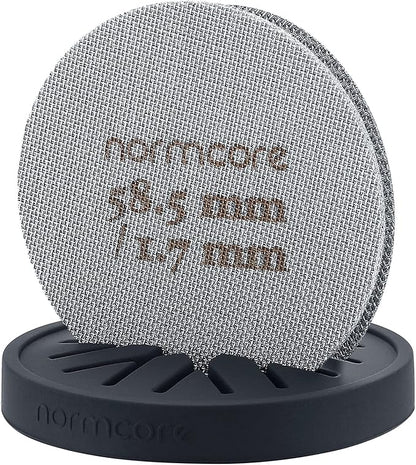 Normcore Puck Screen Stand - Silicone Puck Screen Holder - Compatible with 58.5mm 53.3mm 51mm Reusable Coffee Filters and Espresso Machine Portafilter Basket - Black