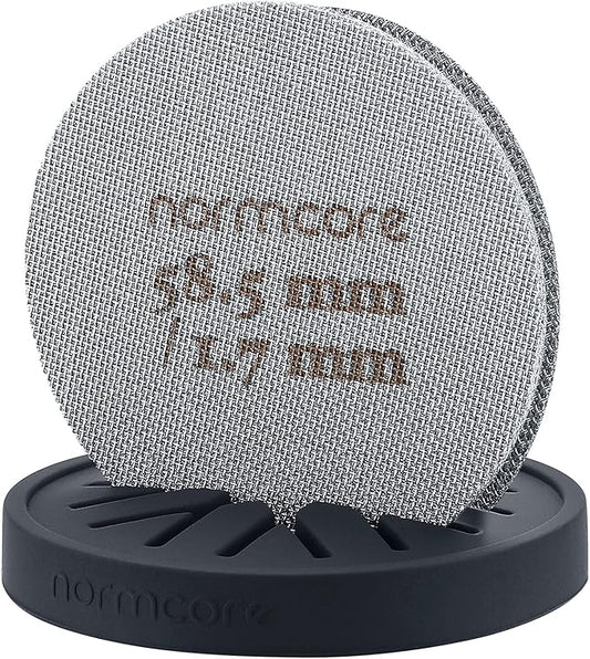 Normcore Puck Screen Stand - Silicone Puck Screen Holder - Compatible with 58.5mm 53.3mm 51mm Reusable Coffee Filters and Espresso Machine Portafilter Basket - Black