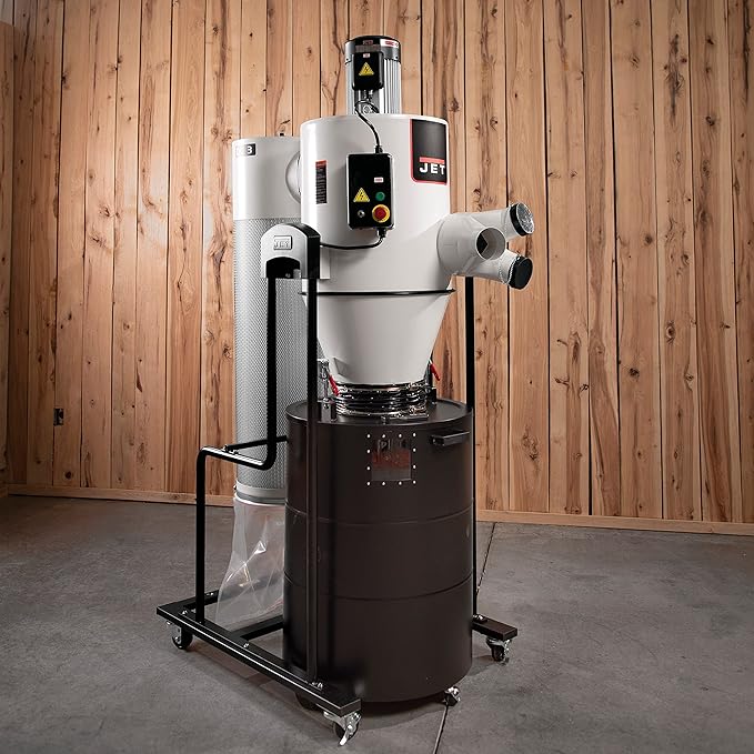JET Cyclone Dust Collector, 2-Micron Filter, 3 HP, 230V 1Ph (Model JCDC-3)