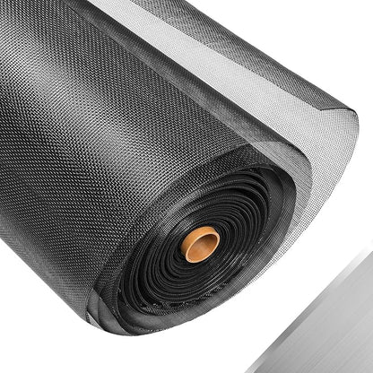 304 Stainless Steel Mesh Window Screen Roll,35IN x 16FT Black Metal Window Screen Replacement,Window Screen Mesh for Window,Door,Patio,Pet,Vent,Filter,Porch,Cage and DIY Project (22 Mesh)