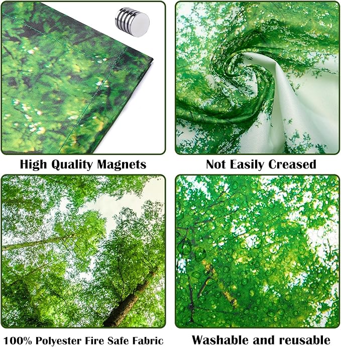Fluorescent Light Covers - Classroom Covers for Ceiling Lights, 1 PCS 4 x 2 Feet Magnetic Light Filters, Classroom, Office Decor (Spring & Forest)