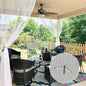 RYB HOME 2 Panels Garden Netting Size Adjustable Porch Screen Mesh Outdoor Curtains Lightweight Mosquito Curtains for Patio Gazebo Pool Hut Bug Netting, White, 118 inches Wide x 120 inches Long