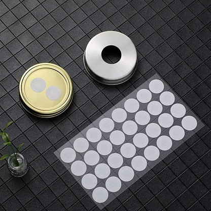 Zonon 64 Pieces Synthetic Filter Paper Stickers 20 mm 0.3 ?m Synthetic Filter Disc Tape Mushroom Applied Under Wide Mouth Mason Jar for Mushroom Cultivation