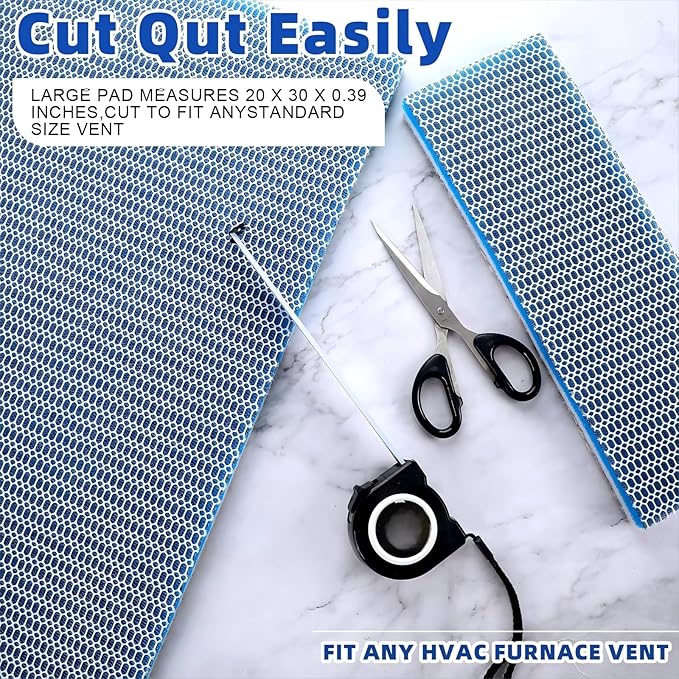 2 Pieces 8D Washable Air Filter Reusable Replacement Air Filter 30 x 20 Inch Cut to Fit Air Conditioner Filters for Air Conditioning HVAC Furnace Vents