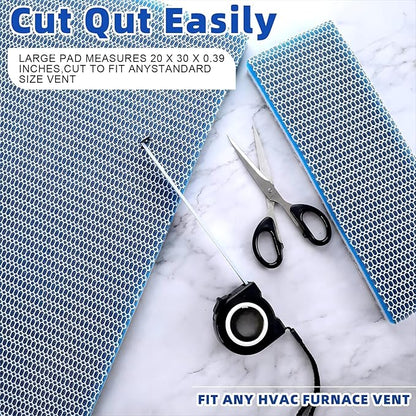 2 Pieces 8D Washable Air Filter Reusable Replacement Air Filter 30 x 20 Inch Cut to Fit Air Conditioner Filters for Air Conditioning HVAC Furnace Vents