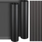 Woanger 1 Pcs 1000 x 300 mm DIY PC Case Dust Filter PC Fan Mesh Filter Floor Vent Cover PVC Dustproof Cover with Magnetic Strip for Computer Chassis Speaker and More, 0.03 Inch Hole, Black