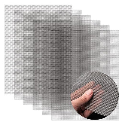 6 Pack 12x8 Inch Stainless Steel Wire Mesh Screen for DIY Projects, Vent, Cage, Garden, Window, Filter - Never Rust
