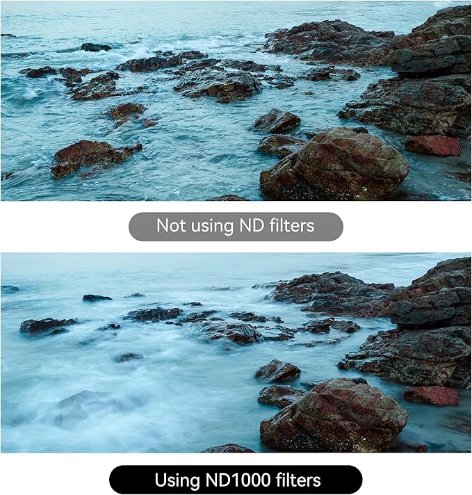 7artisans Nano Magnetic Filter UV Filter ND Light Reduction Filter/CPL Polarization Filter/GND Gradient Filter/Black Mist 1/4 Portrait Photography Filter Suitable for Lens(72mm ND1000)