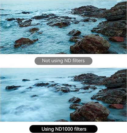 7artisans Nano Magnetic Filter UV Filter ND Light Reduction Filter/CPL Polarization Filter/GND Gradient Filter/Black Mist 1/4 Portrait Photography Filter Suitable for Lens(77mm ND1000)