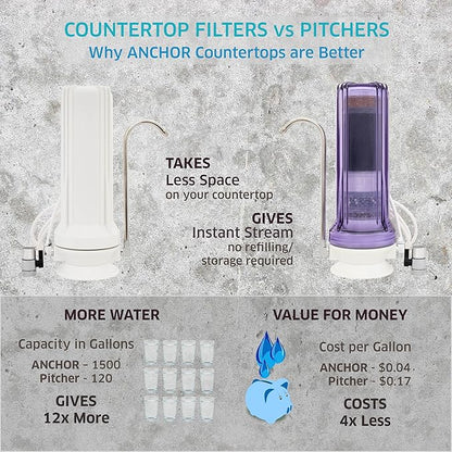 Anchor AF-3110 10-Stage Alkaline, Mineral, Anti-oxidizing Countertop Water Filter (White)