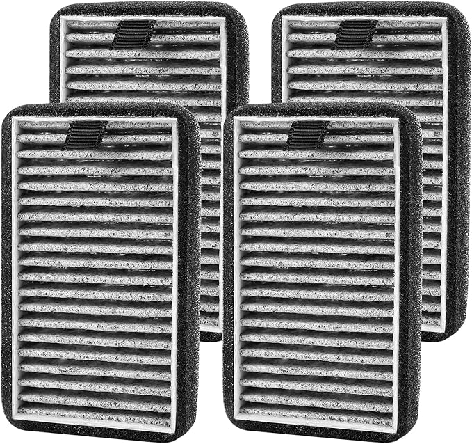 KEEPOW DSTx HEPA +Carbon Filters Replacement Compatible with Clarifion DSTx Mini Personal Portable Air Purifiers. Activated Carbon Filters for Bedroom and Pets. Works for Dust,4 Pack