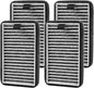 KEEPOW DSTx HEPA +Carbon Filters Replacement Compatible with Clarifion DSTx Mini Personal Portable Air Purifiers. Activated Carbon Filters for Bedroom and Pets. Works for Dust,4 Pack