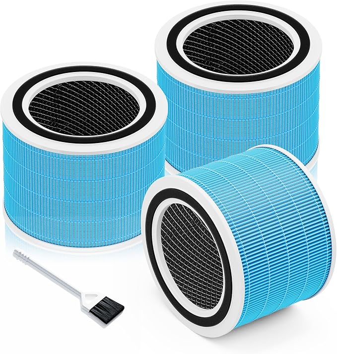 Funmit Core 200S Replacement Filter for LEVOIT Core 200S Smart WiFi Air Purifier, 3-in-1 H13 True HEPA Filter Replacement and High-Efficiency Activated Carbon, Part #Core 200S-RF, 3 Pack