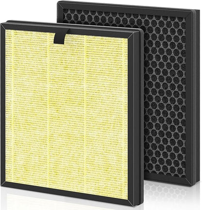 AP303 AP304 Replacement Filters, Compatible with DAYETTE ＆ FRESHDEW Air Purifier AP303/AP304, H14 HEPA Filter with Activated Carbon, 2 Pack (Pet Filter)